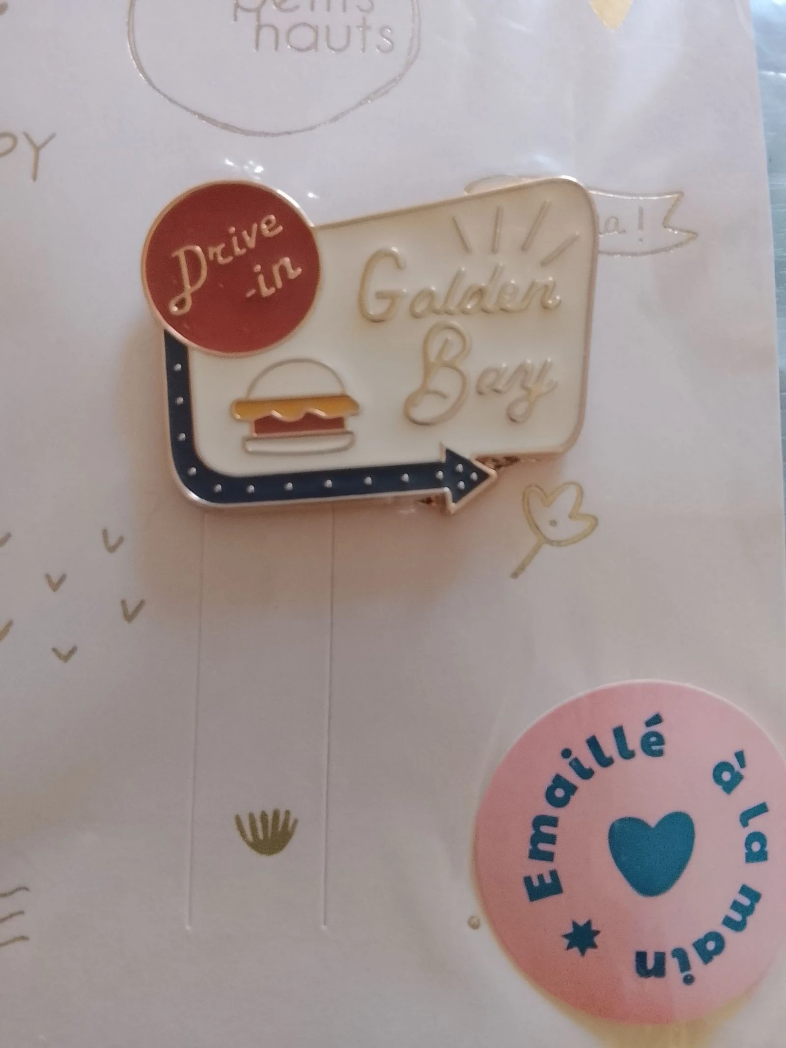 👒Des Petits Hauts novo com etiqueta broche pins Golden Bay 👒 – photo 2